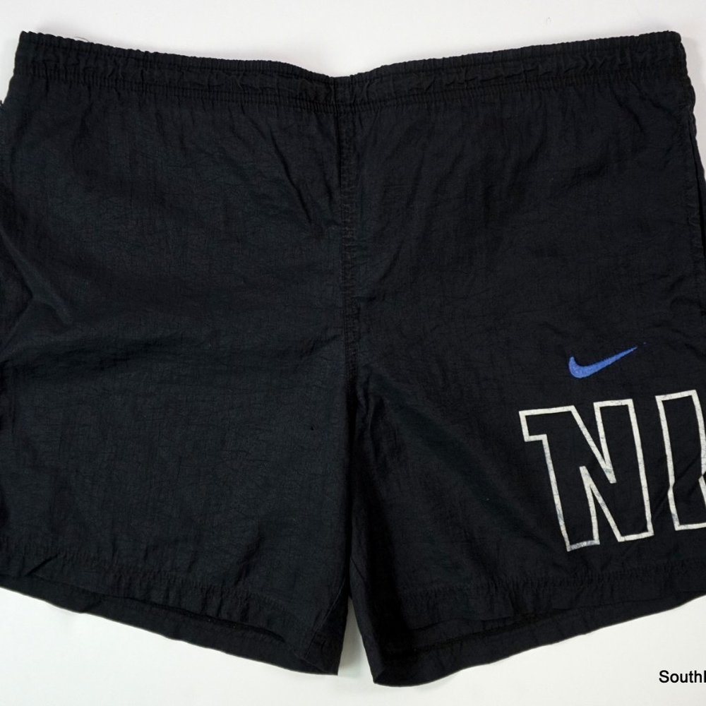Vintage Nike Swim Trunks Spellout Swim Trunks Xl